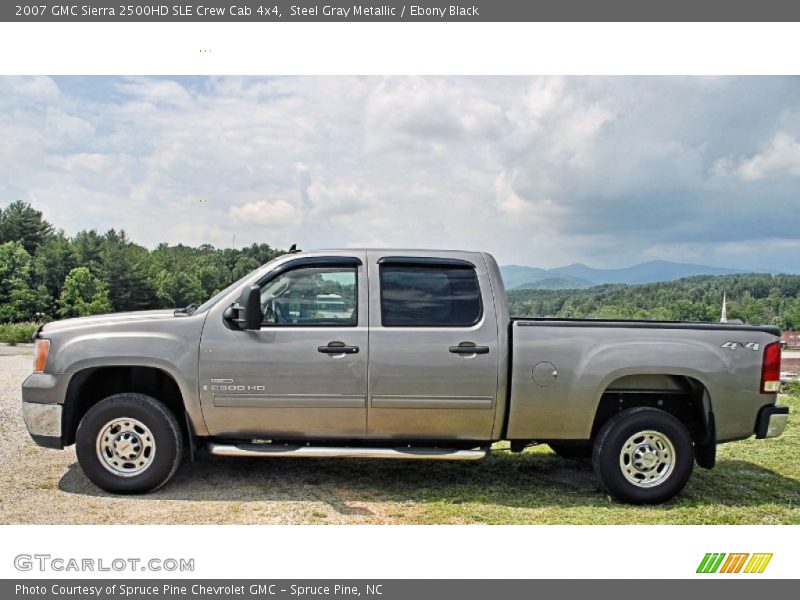 Steel Gray Metallic / Ebony Black 2007 GMC Sierra 2500HD SLE Crew Cab 4x4