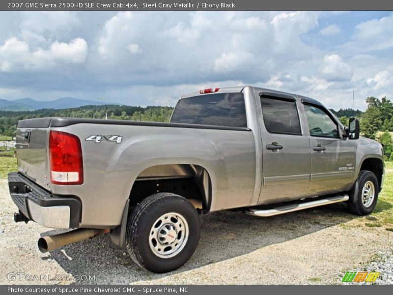 Steel Gray Metallic / Ebony Black 2007 GMC Sierra 2500HD SLE Crew Cab 4x4