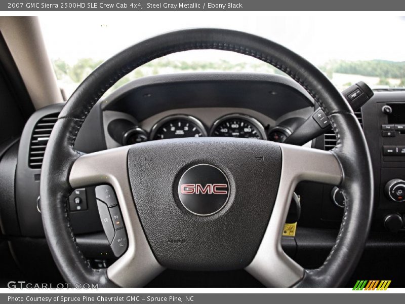 Steel Gray Metallic / Ebony Black 2007 GMC Sierra 2500HD SLE Crew Cab 4x4