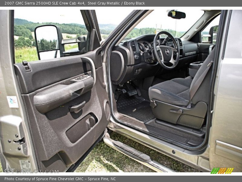 Steel Gray Metallic / Ebony Black 2007 GMC Sierra 2500HD SLE Crew Cab 4x4