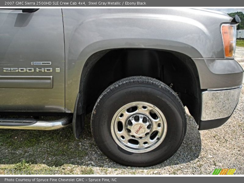 Steel Gray Metallic / Ebony Black 2007 GMC Sierra 2500HD SLE Crew Cab 4x4