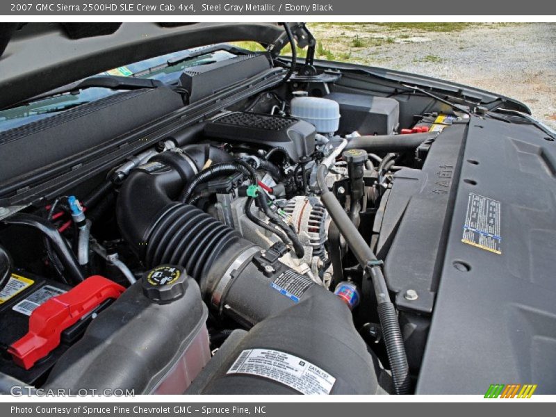 Steel Gray Metallic / Ebony Black 2007 GMC Sierra 2500HD SLE Crew Cab 4x4