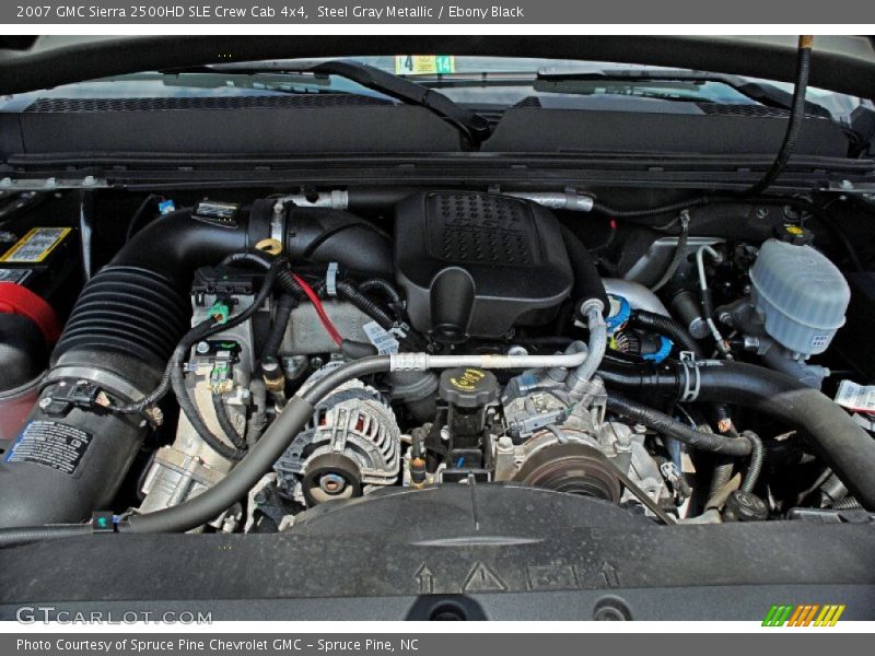 Steel Gray Metallic / Ebony Black 2007 GMC Sierra 2500HD SLE Crew Cab 4x4