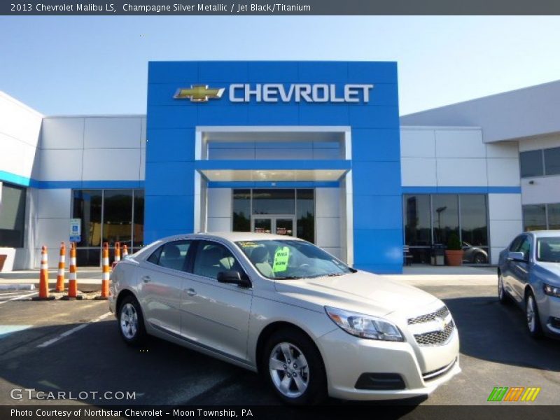 Champagne Silver Metallic / Jet Black/Titanium 2013 Chevrolet Malibu LS