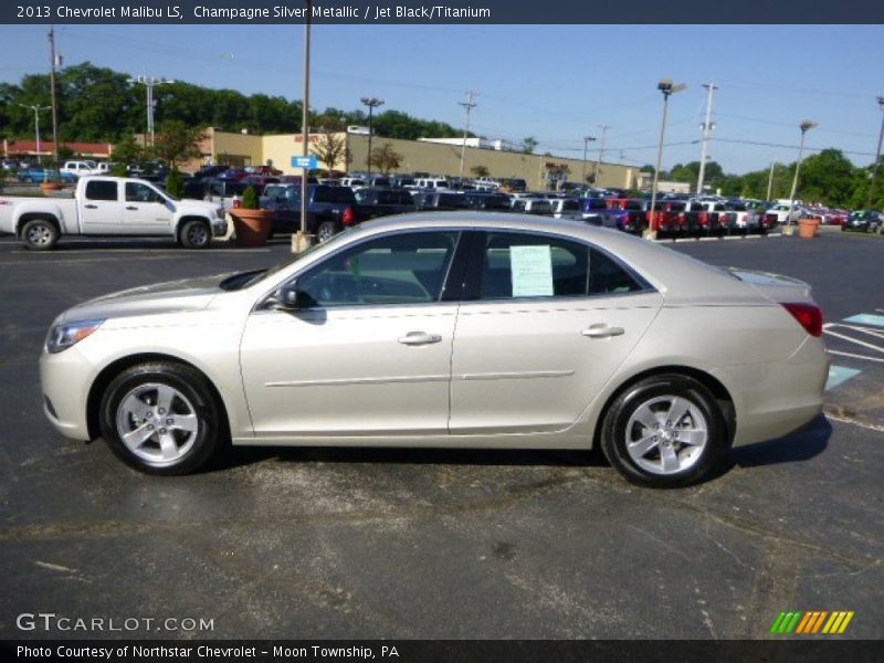 Champagne Silver Metallic / Jet Black/Titanium 2013 Chevrolet Malibu LS