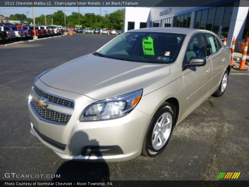 Champagne Silver Metallic / Jet Black/Titanium 2013 Chevrolet Malibu LS
