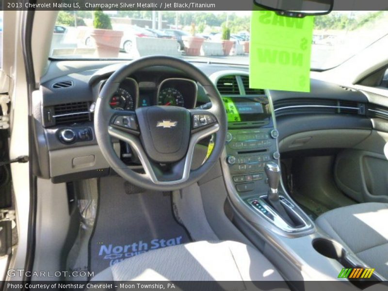 Champagne Silver Metallic / Jet Black/Titanium 2013 Chevrolet Malibu LS