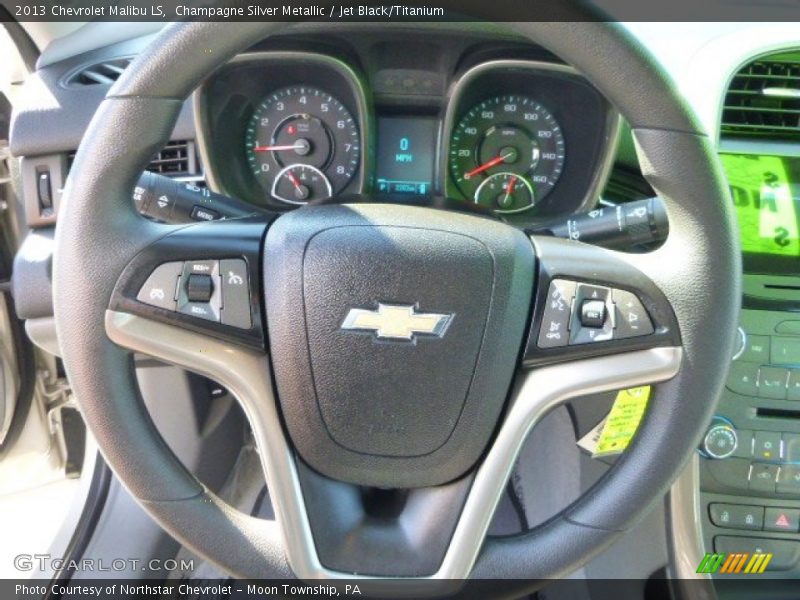 Champagne Silver Metallic / Jet Black/Titanium 2013 Chevrolet Malibu LS