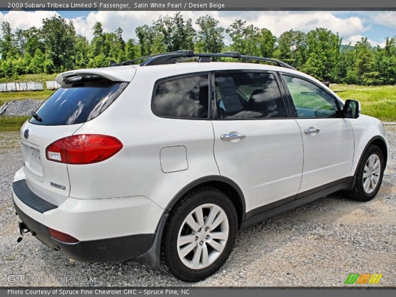 Satin White Pearl / Desert Beige 2009 Subaru Tribeca Limited 5 Passenger