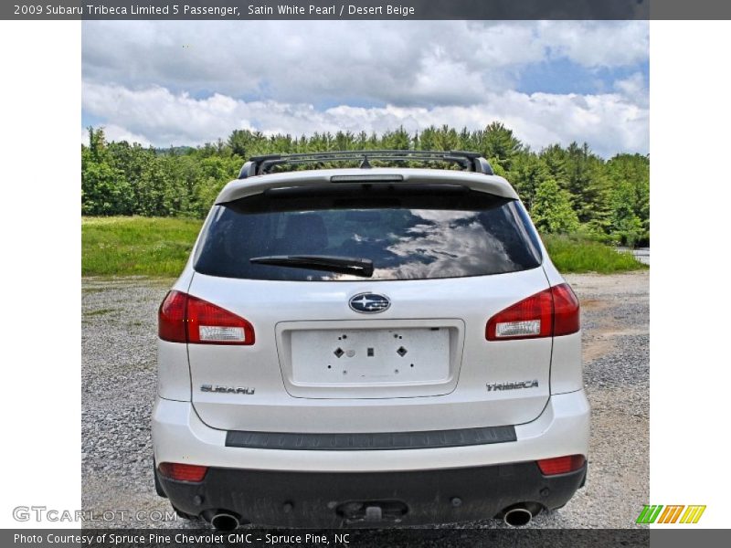 Satin White Pearl / Desert Beige 2009 Subaru Tribeca Limited 5 Passenger