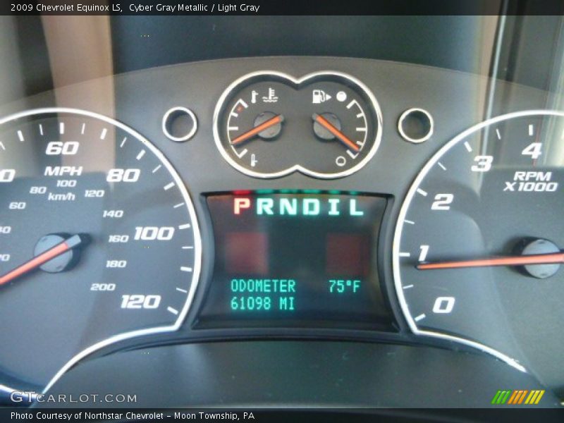 Cyber Gray Metallic / Light Gray 2009 Chevrolet Equinox LS