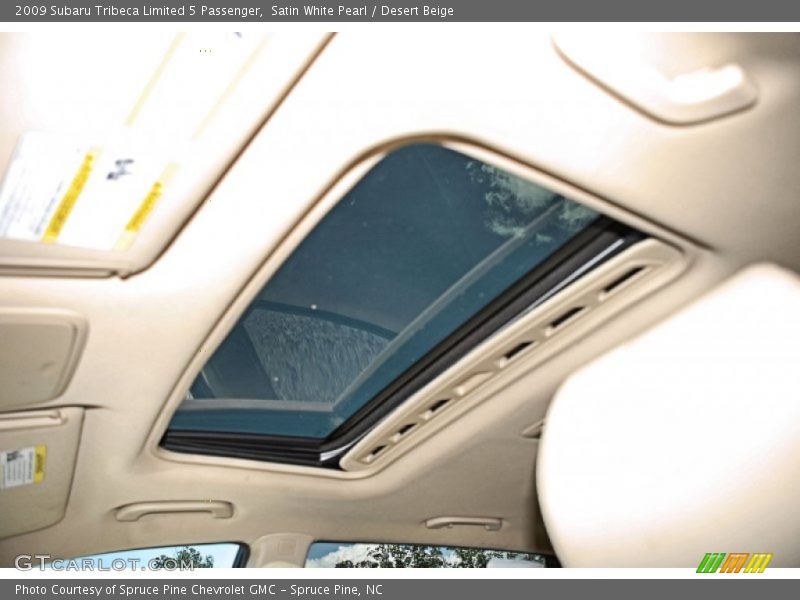 Satin White Pearl / Desert Beige 2009 Subaru Tribeca Limited 5 Passenger