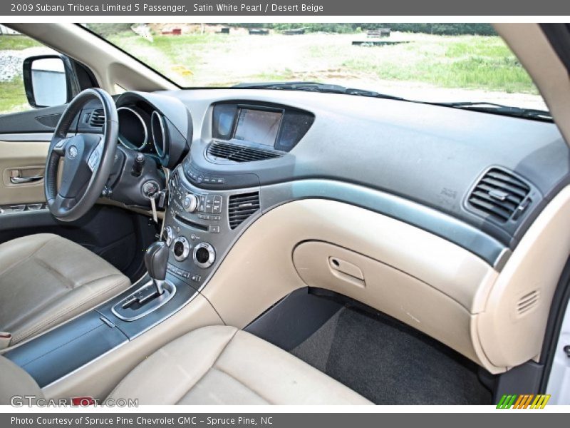 Satin White Pearl / Desert Beige 2009 Subaru Tribeca Limited 5 Passenger