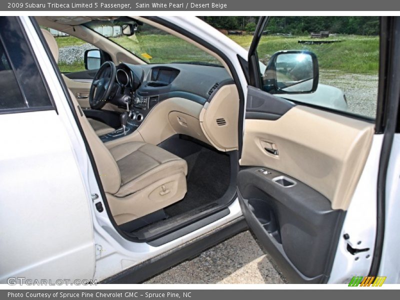 Satin White Pearl / Desert Beige 2009 Subaru Tribeca Limited 5 Passenger