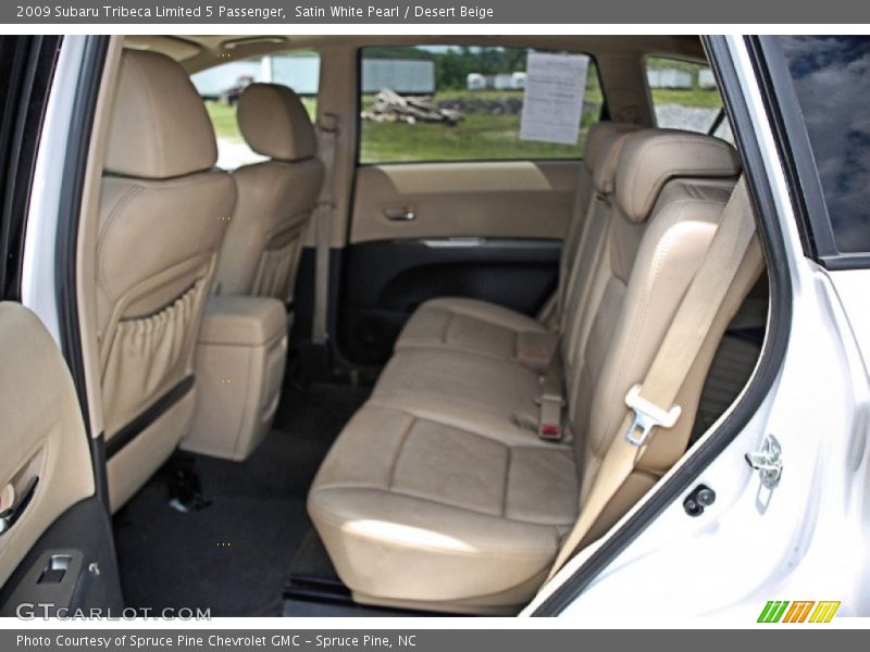 Satin White Pearl / Desert Beige 2009 Subaru Tribeca Limited 5 Passenger