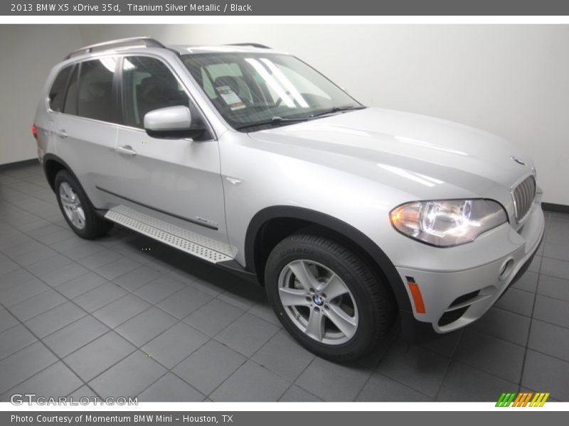 Titanium Silver Metallic / Black 2013 BMW X5 xDrive 35d