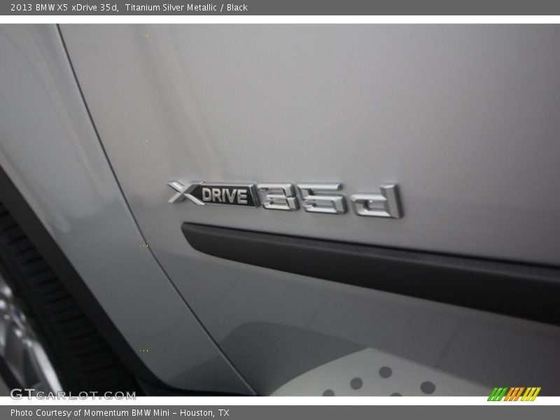 Titanium Silver Metallic / Black 2013 BMW X5 xDrive 35d