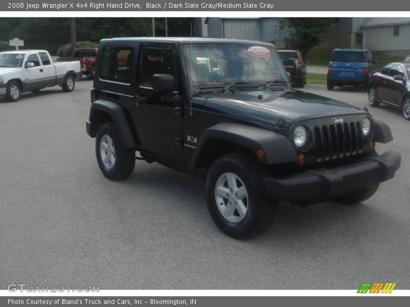 Black / Dark Slate Gray/Medium Slate Gray 2008 Jeep Wrangler X 4x4 Right Hand Drive