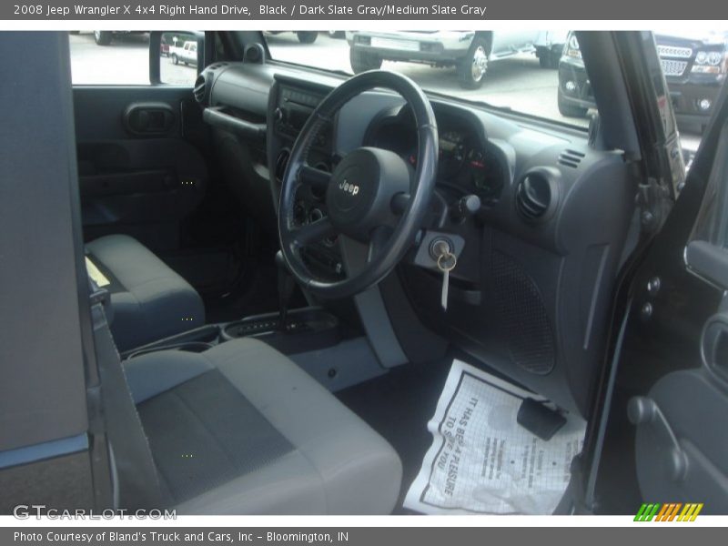 Black / Dark Slate Gray/Medium Slate Gray 2008 Jeep Wrangler X 4x4 Right Hand Drive