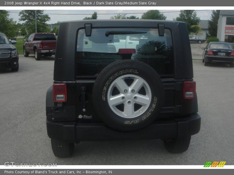 Black / Dark Slate Gray/Medium Slate Gray 2008 Jeep Wrangler X 4x4 Right Hand Drive
