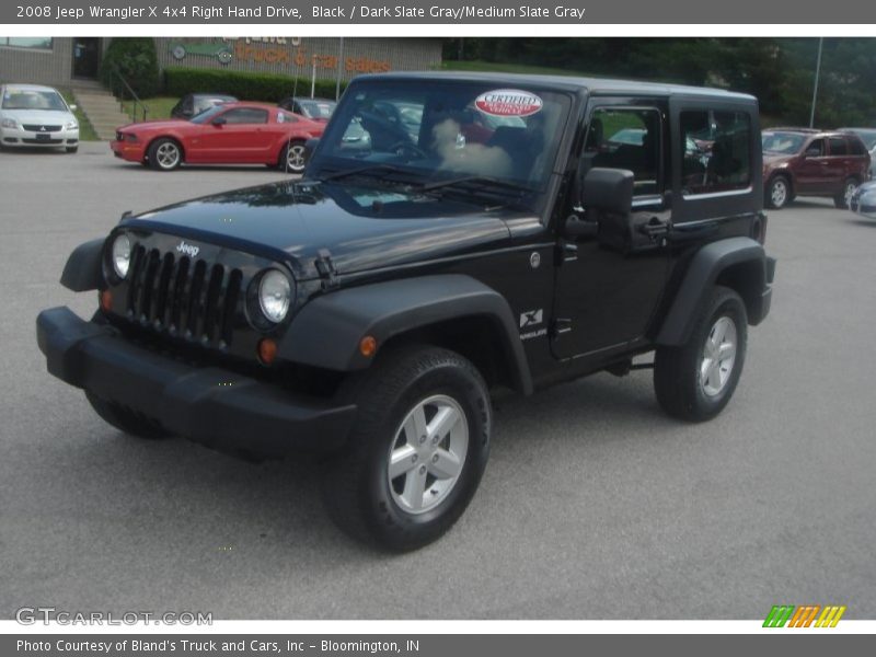 Black / Dark Slate Gray/Medium Slate Gray 2008 Jeep Wrangler X 4x4 Right Hand Drive
