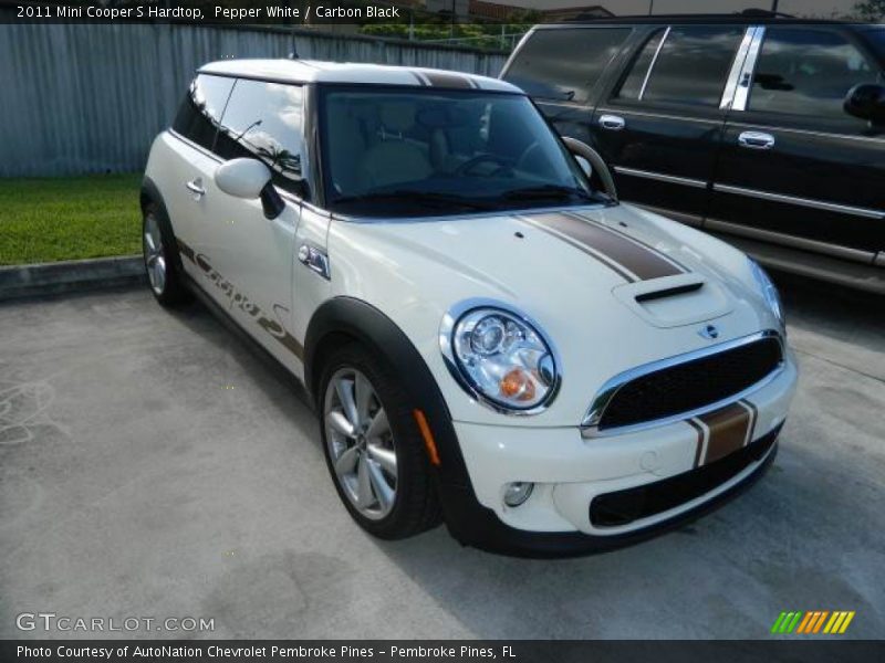 Pepper White / Carbon Black 2011 Mini Cooper S Hardtop