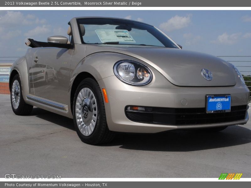 Moonrock Silver Metallic / Beige 2013 Volkswagen Beetle 2.5L Convertible