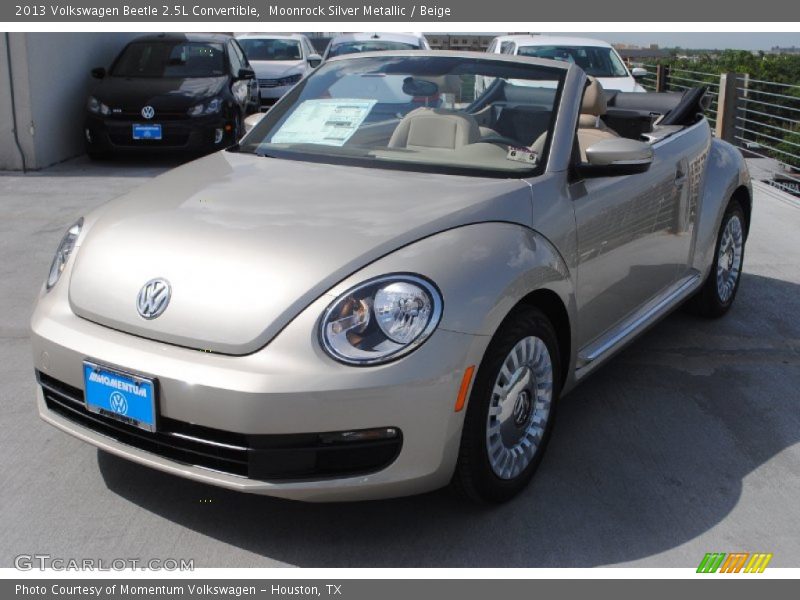 Moonrock Silver Metallic / Beige 2013 Volkswagen Beetle 2.5L Convertible