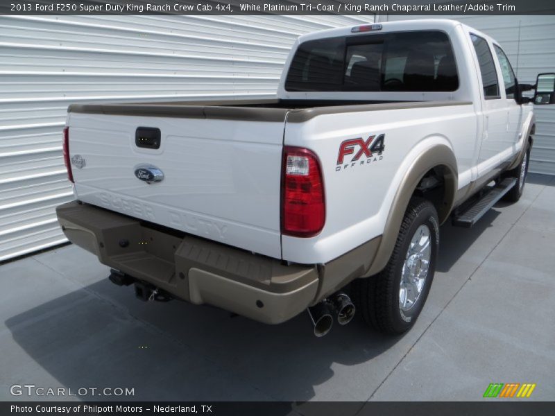 White Platinum Tri-Coat / King Ranch Chaparral Leather/Adobe Trim 2013 Ford F250 Super Duty King Ranch Crew Cab 4x4