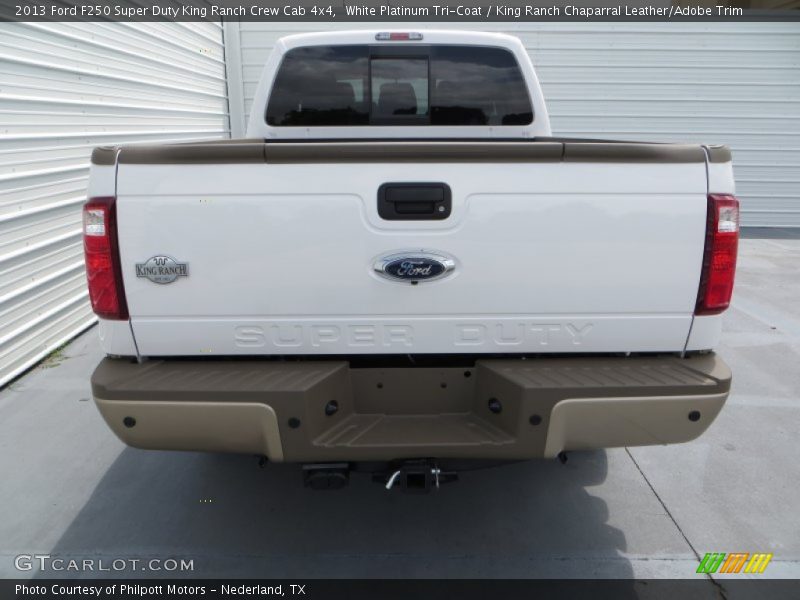 White Platinum Tri-Coat / King Ranch Chaparral Leather/Adobe Trim 2013 Ford F250 Super Duty King Ranch Crew Cab 4x4