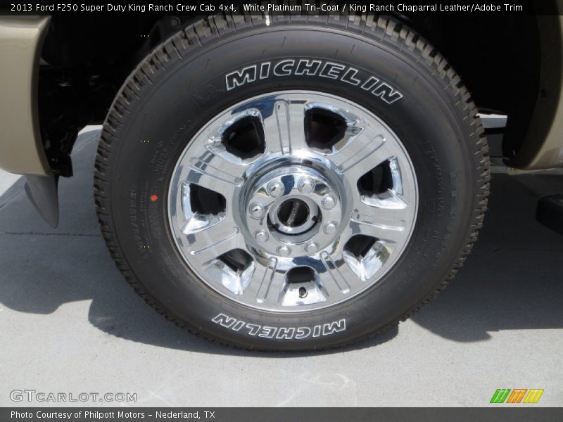 White Platinum Tri-Coat / King Ranch Chaparral Leather/Adobe Trim 2013 Ford F250 Super Duty King Ranch Crew Cab 4x4