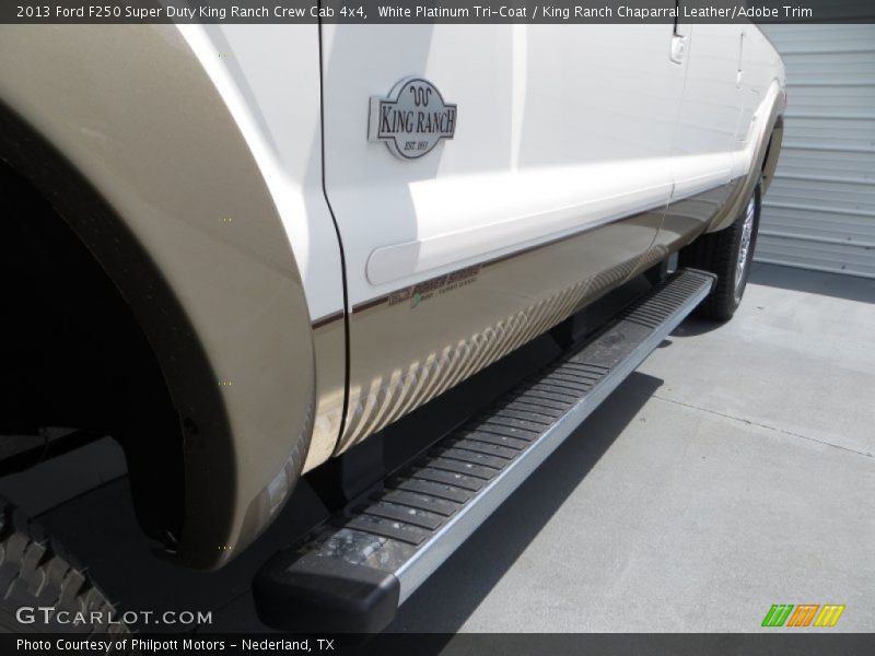 White Platinum Tri-Coat / King Ranch Chaparral Leather/Adobe Trim 2013 Ford F250 Super Duty King Ranch Crew Cab 4x4