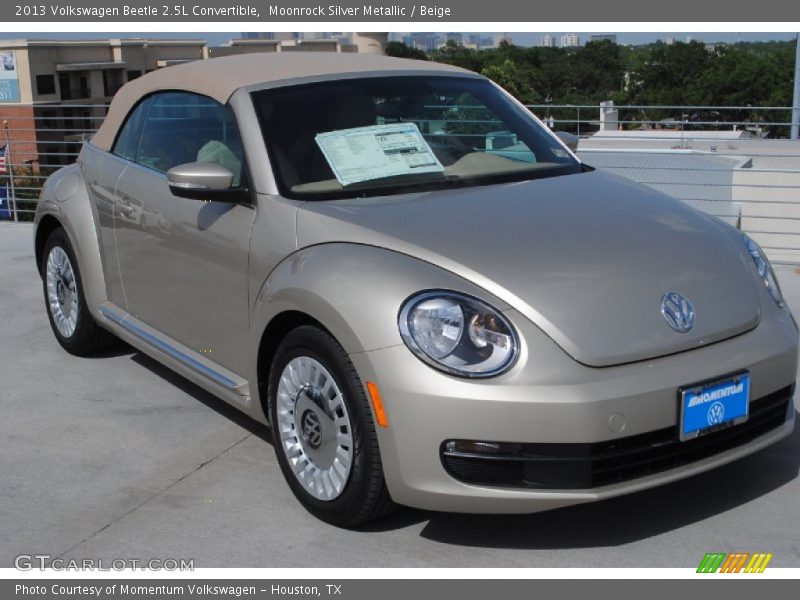 Moonrock Silver Metallic / Beige 2013 Volkswagen Beetle 2.5L Convertible