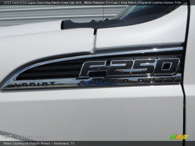 White Platinum Tri-Coat / King Ranch Chaparral Leather/Adobe Trim 2013 Ford F250 Super Duty King Ranch Crew Cab 4x4
