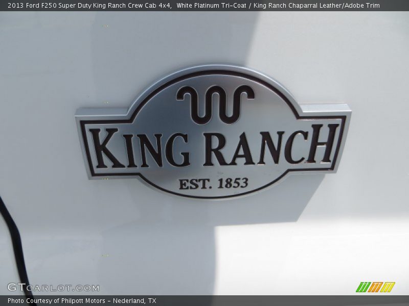 White Platinum Tri-Coat / King Ranch Chaparral Leather/Adobe Trim 2013 Ford F250 Super Duty King Ranch Crew Cab 4x4