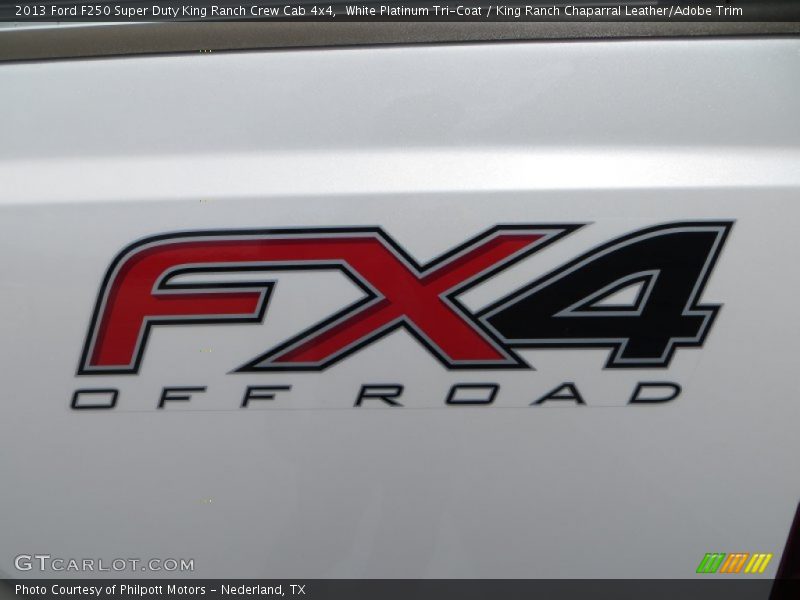 White Platinum Tri-Coat / King Ranch Chaparral Leather/Adobe Trim 2013 Ford F250 Super Duty King Ranch Crew Cab 4x4