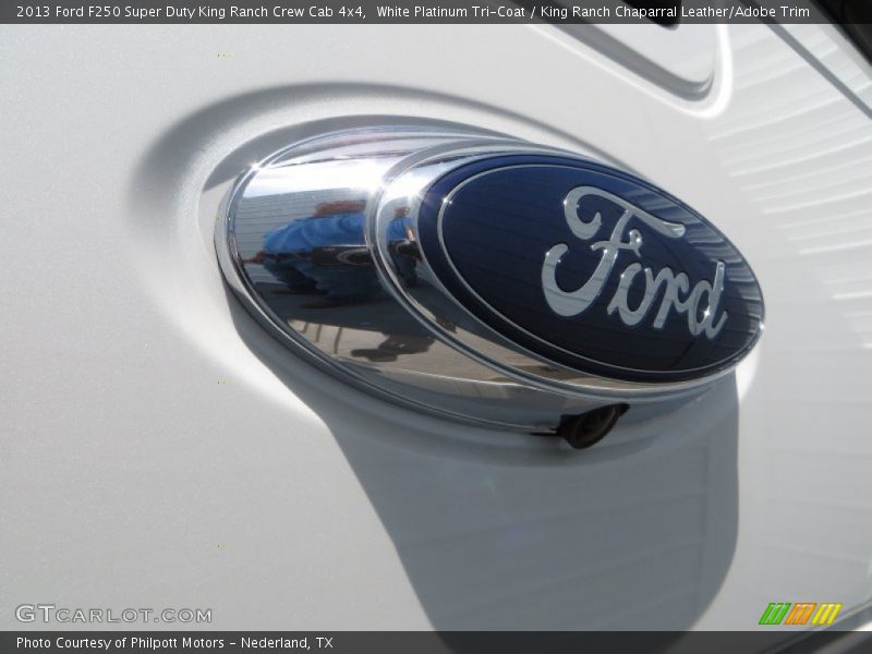 White Platinum Tri-Coat / King Ranch Chaparral Leather/Adobe Trim 2013 Ford F250 Super Duty King Ranch Crew Cab 4x4