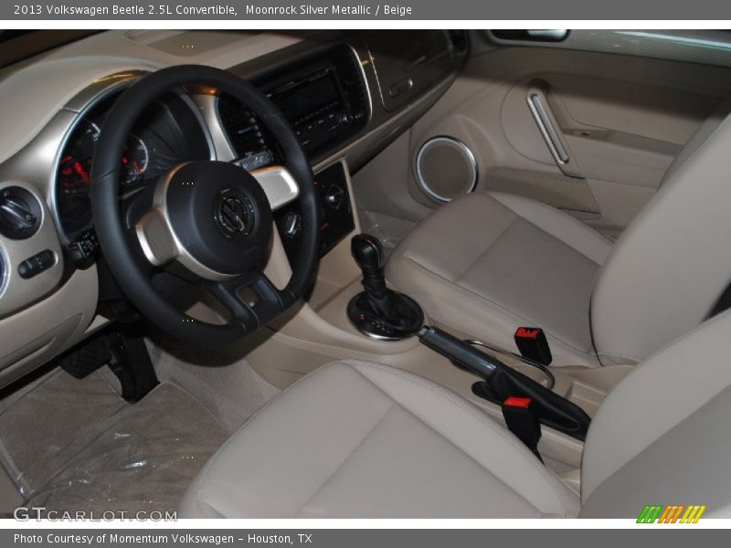 Moonrock Silver Metallic / Beige 2013 Volkswagen Beetle 2.5L Convertible