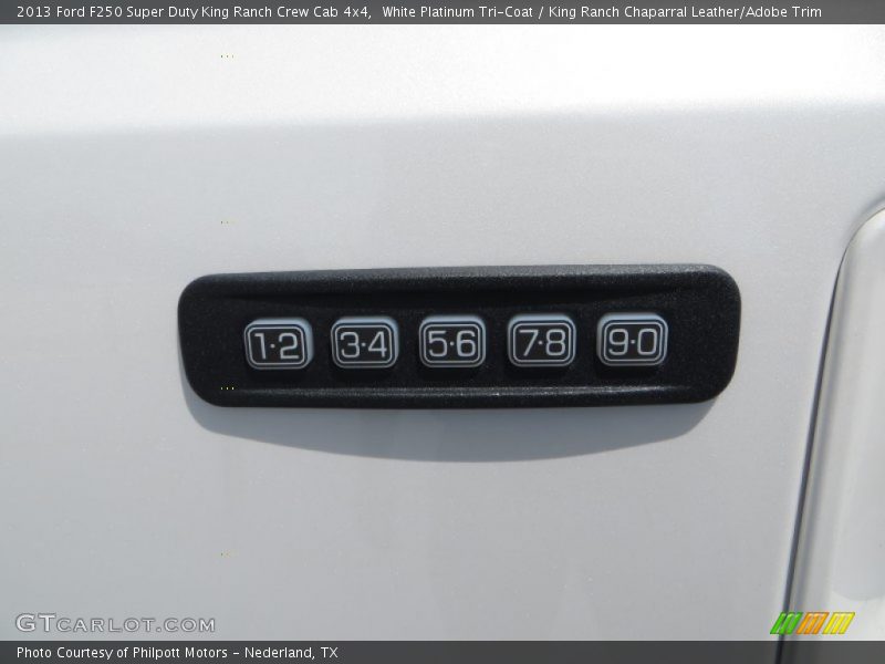 White Platinum Tri-Coat / King Ranch Chaparral Leather/Adobe Trim 2013 Ford F250 Super Duty King Ranch Crew Cab 4x4