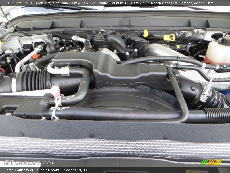 White Platinum Tri-Coat / King Ranch Chaparral Leather/Adobe Trim 2013 Ford F250 Super Duty King Ranch Crew Cab 4x4