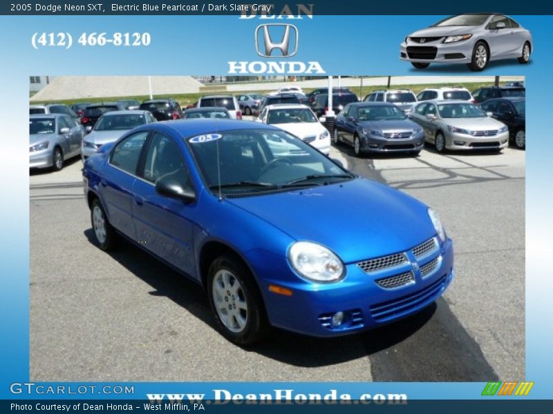 Electric Blue Pearlcoat / Dark Slate Gray 2005 Dodge Neon SXT