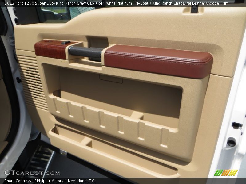 White Platinum Tri-Coat / King Ranch Chaparral Leather/Adobe Trim 2013 Ford F250 Super Duty King Ranch Crew Cab 4x4