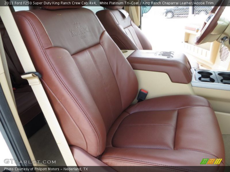 White Platinum Tri-Coat / King Ranch Chaparral Leather/Adobe Trim 2013 Ford F250 Super Duty King Ranch Crew Cab 4x4