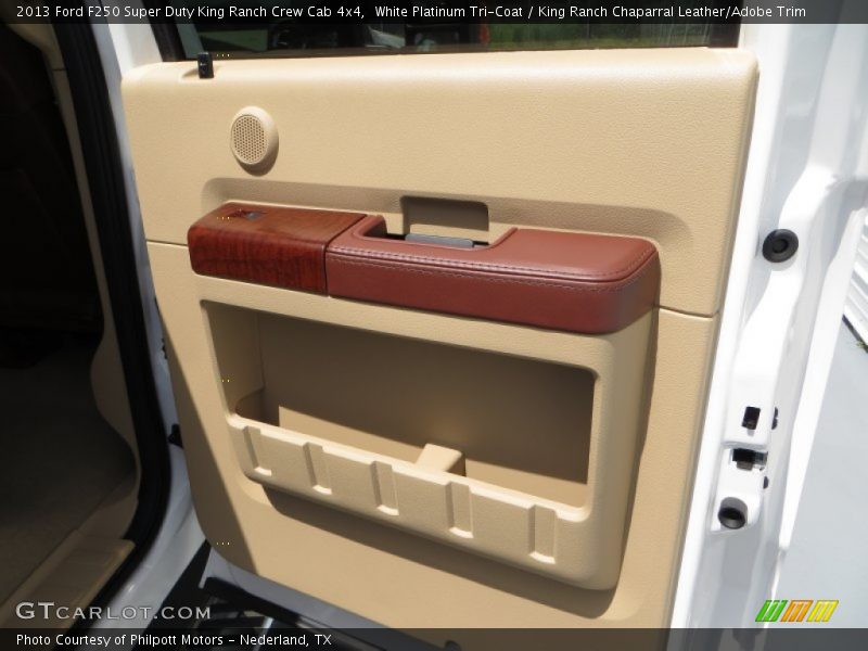 White Platinum Tri-Coat / King Ranch Chaparral Leather/Adobe Trim 2013 Ford F250 Super Duty King Ranch Crew Cab 4x4
