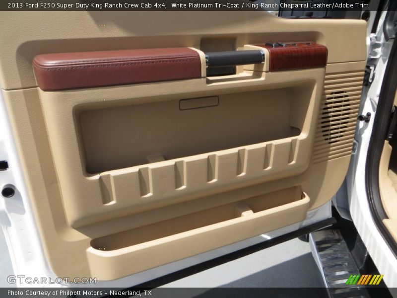 White Platinum Tri-Coat / King Ranch Chaparral Leather/Adobe Trim 2013 Ford F250 Super Duty King Ranch Crew Cab 4x4