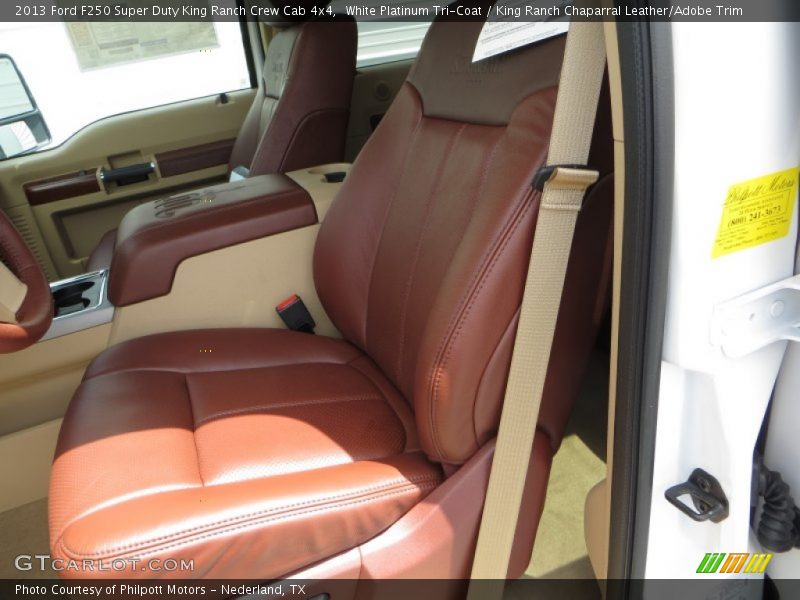 White Platinum Tri-Coat / King Ranch Chaparral Leather/Adobe Trim 2013 Ford F250 Super Duty King Ranch Crew Cab 4x4