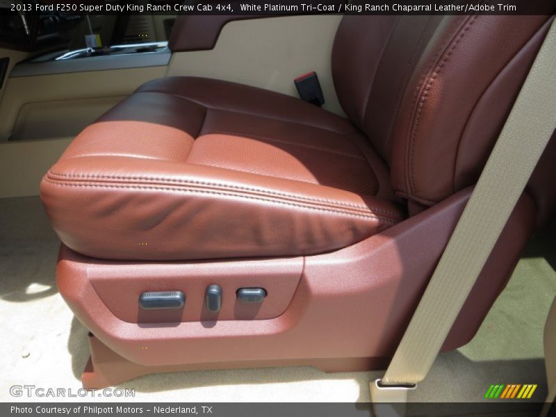 White Platinum Tri-Coat / King Ranch Chaparral Leather/Adobe Trim 2013 Ford F250 Super Duty King Ranch Crew Cab 4x4