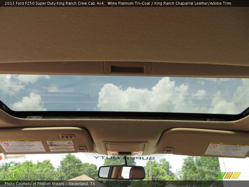 White Platinum Tri-Coat / King Ranch Chaparral Leather/Adobe Trim 2013 Ford F250 Super Duty King Ranch Crew Cab 4x4