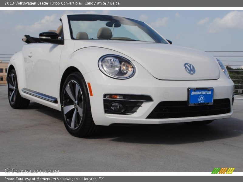 Candy White / Beige 2013 Volkswagen Beetle Turbo Convertible