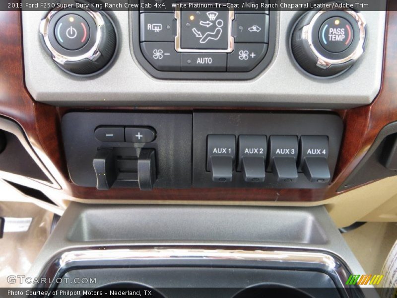 White Platinum Tri-Coat / King Ranch Chaparral Leather/Adobe Trim 2013 Ford F250 Super Duty King Ranch Crew Cab 4x4